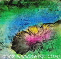 乐城麟作品 《彼岸花》 规格：69cmX69cm